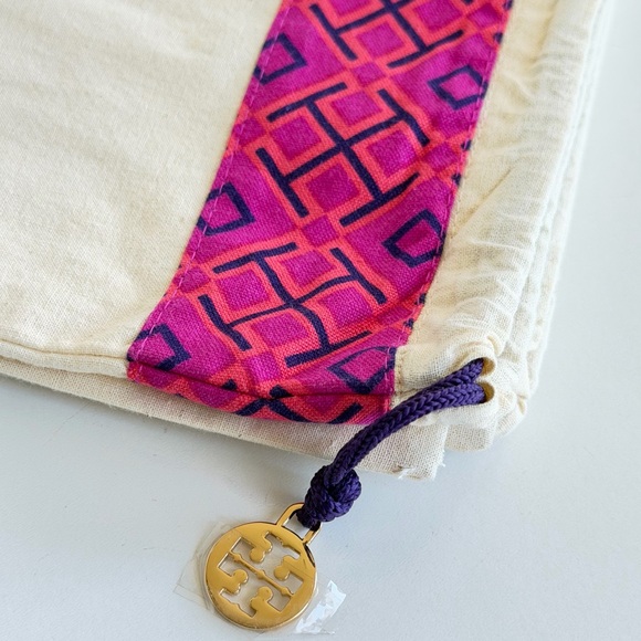 Tory Burch New Large Dust Bag Pink Logo Preppy Accessories Shoes Purse Boots - Picture 2 of 11